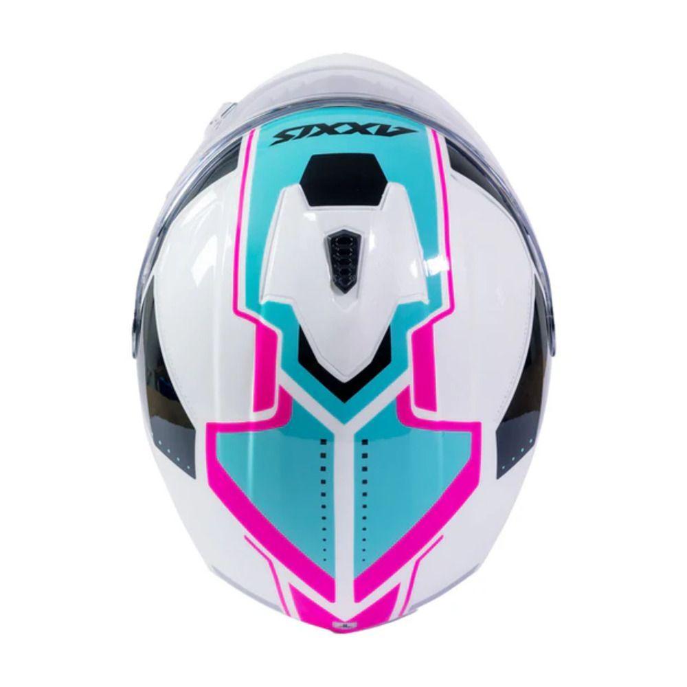 Casco para moto Axxis FF112C Draken S Sonar A8 Rosa Fluor Brillo-5