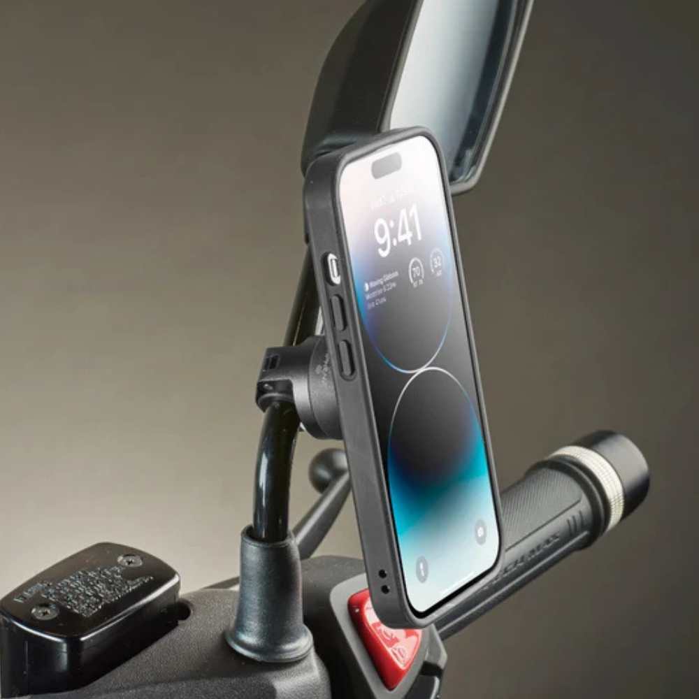 Soporte Moto Espejo Interphone Quiklox Enganche Rápido-4