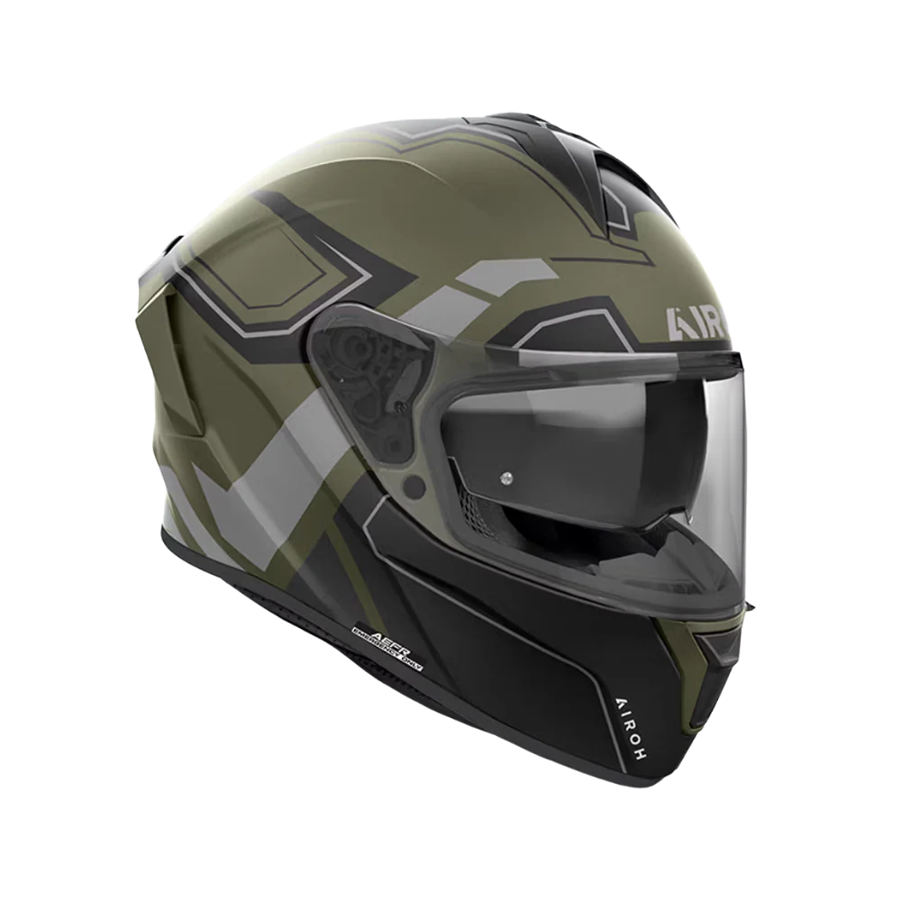 Casco para moto Airoh Spark 2 Dart Militar verde Mate-0