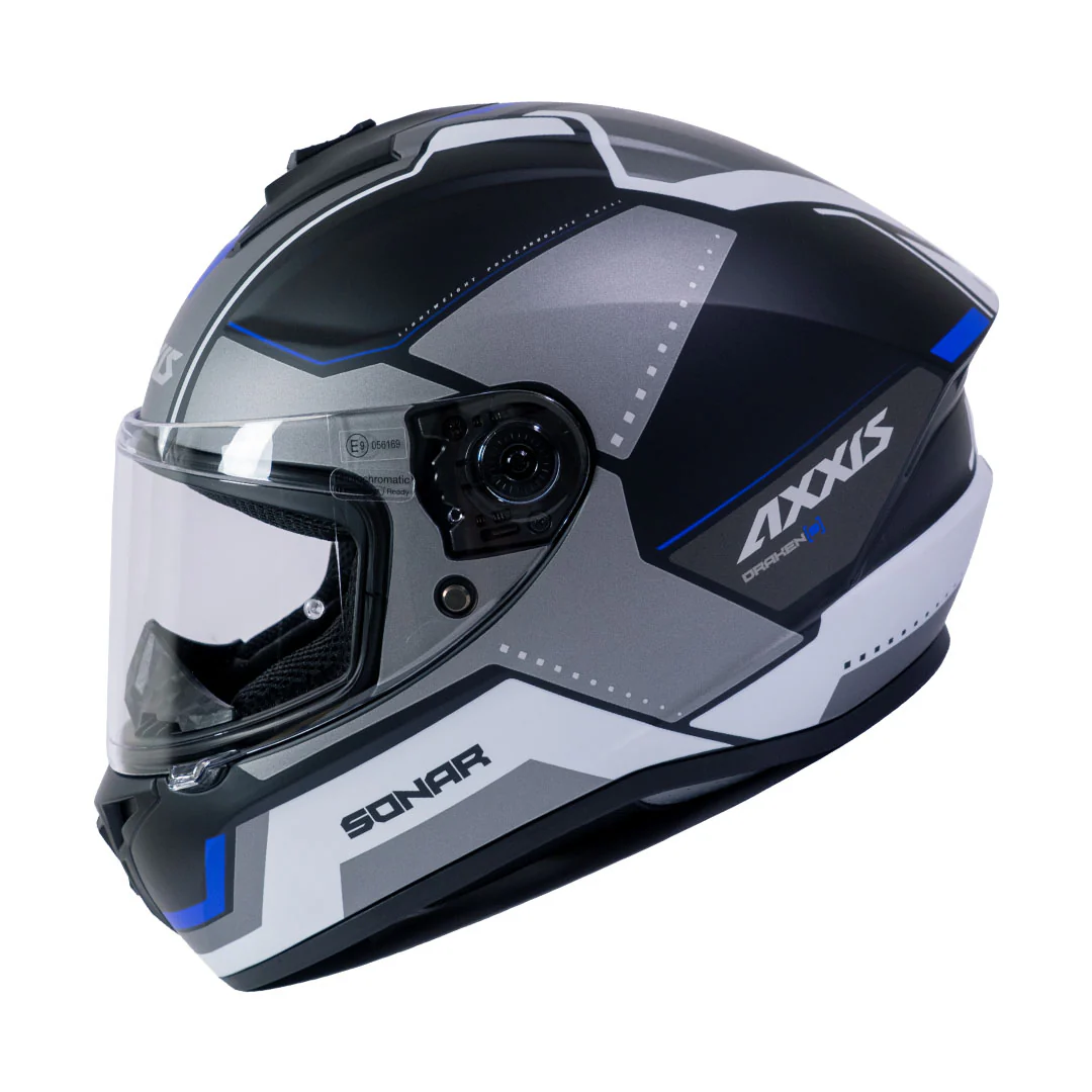 Casco para moto Axxis FF112C Draken S Sonar B17 Azul Mate-2