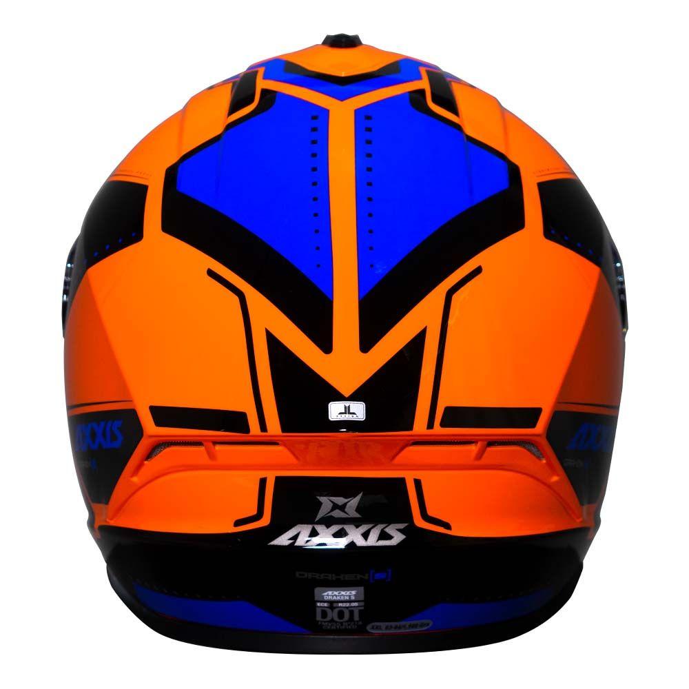 Casco De Moto Axxis Draken Sonar C4 Naranja Brillo-4