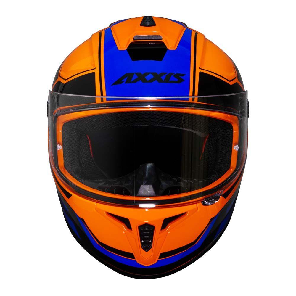 Casco De Moto Axxis Draken Sonar C4 Naranja Brillo-3