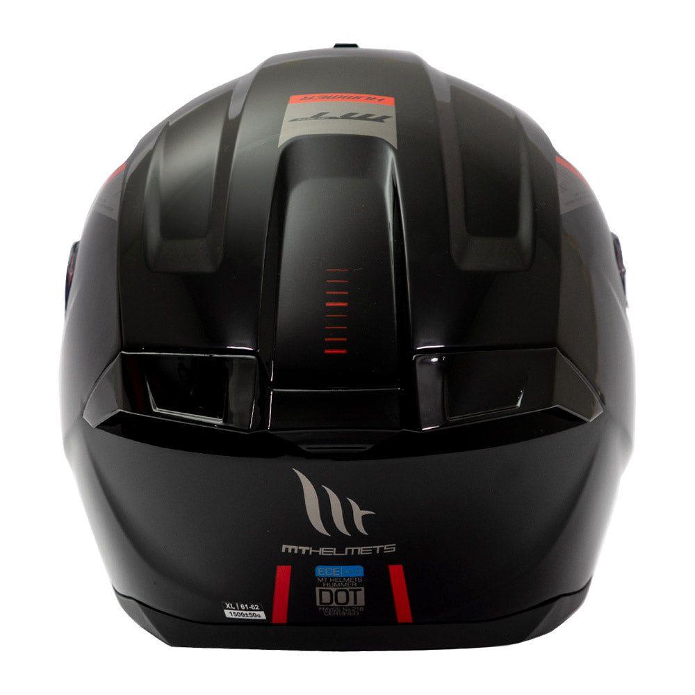 Casco De Moto Mt Helmets Hummer Solid Negro Brillo + Regalo-4