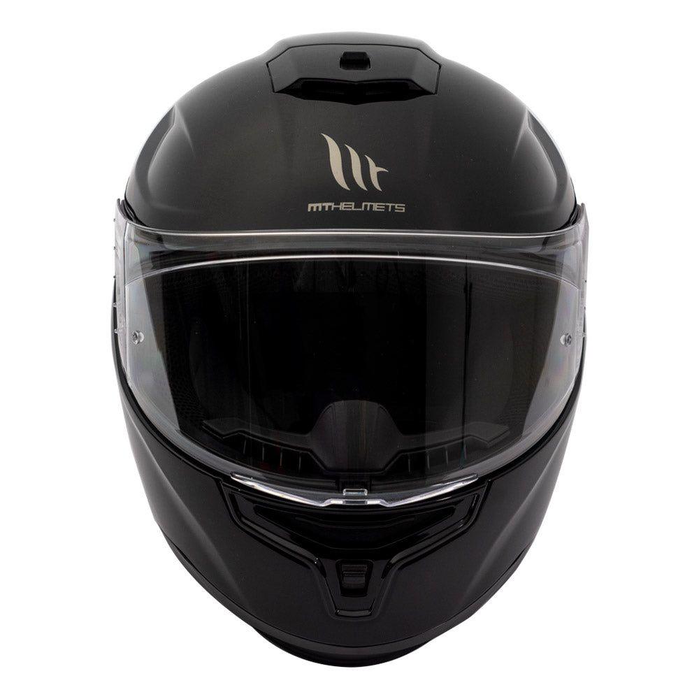 Casco De Moto Mt Helmets Hummer Solid Negro Brillo + Regalo-0