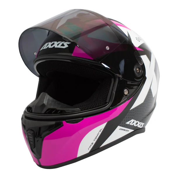Casco para moto Axxis Draken X-Road B3 Rosa Brillo-2