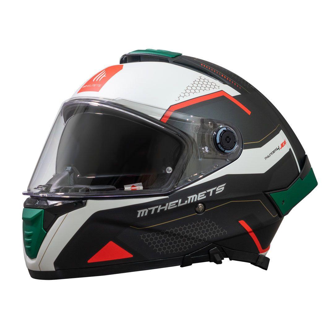 Casco Mt Helmets Thunder 4 Jerk Verde Perla Mate + Pinlock-1
