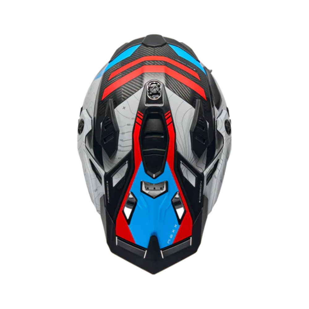 Casco para moto Nexx X.WED3 FURKA RED.BLUE CARBONO -2