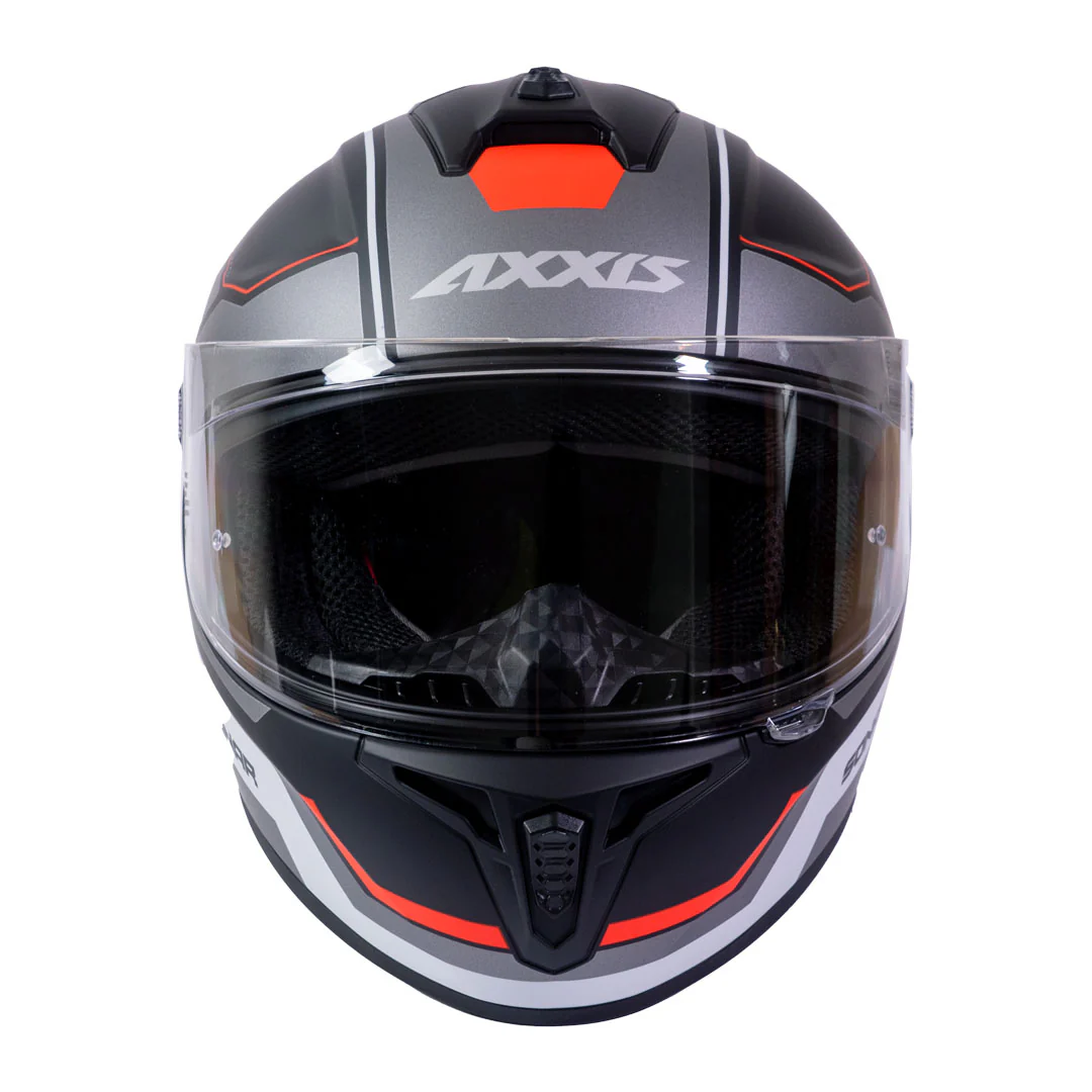 Casco para moto Axxis FF112C Draken S Sonar B15 Rojo Fluor Mate-2