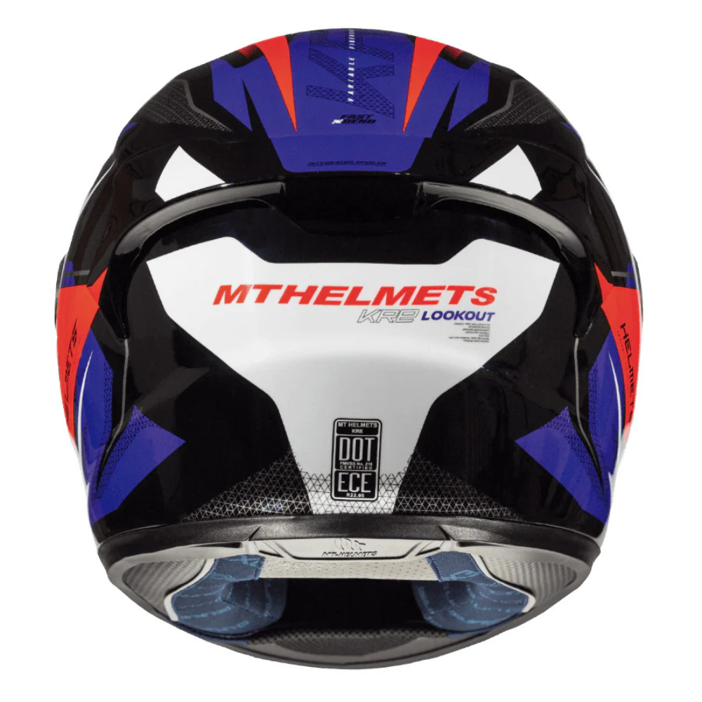 Casco Para Moto MT Kre Lookout Brillo Rojo Fluor-2
