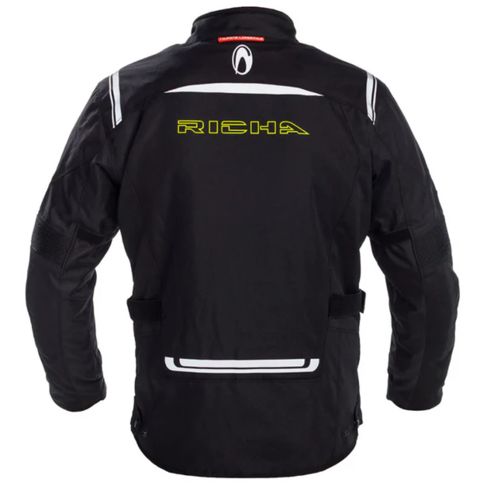 Chaqueta para Moto Richa Storm 2 Negra Impermeable Con Protecciones-1