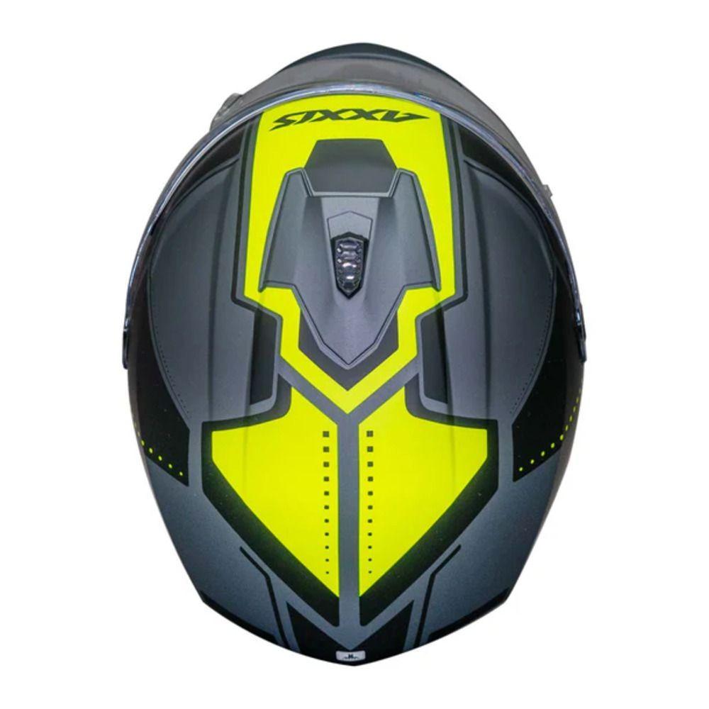 Casco para moto Axxis FF112C Draken S Sonar D3 Amarillo Fluor Mate-4