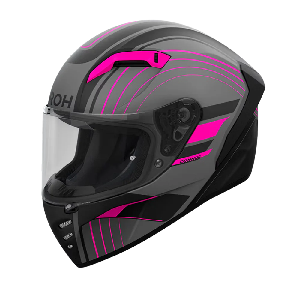 Casco para moto Airoh Connor Achieve Rosado Mate-0