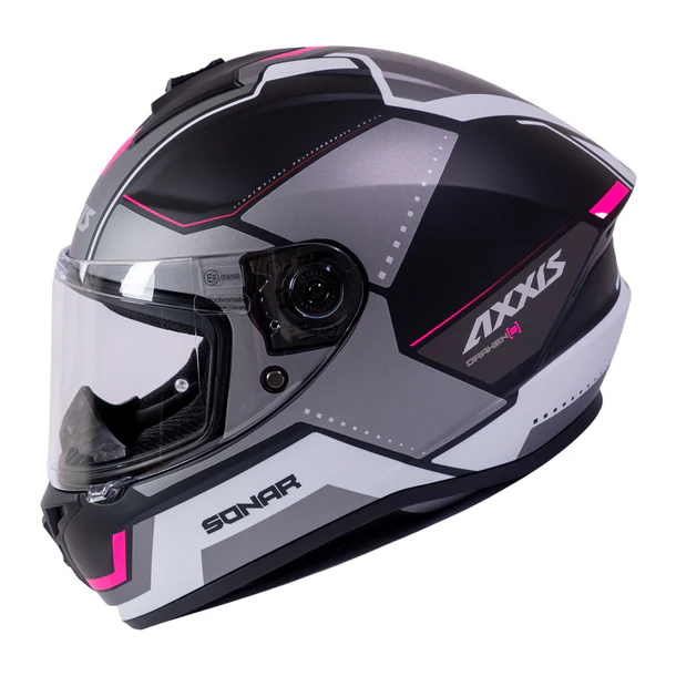 Casco para moto Axxis FF112C Draken S Sonar B18 Rosa Mate-2