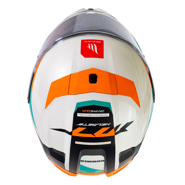 Casco Para Moto MT Hummer Solid Blanco Perla Brillo Incluye Pantalla Dark-5