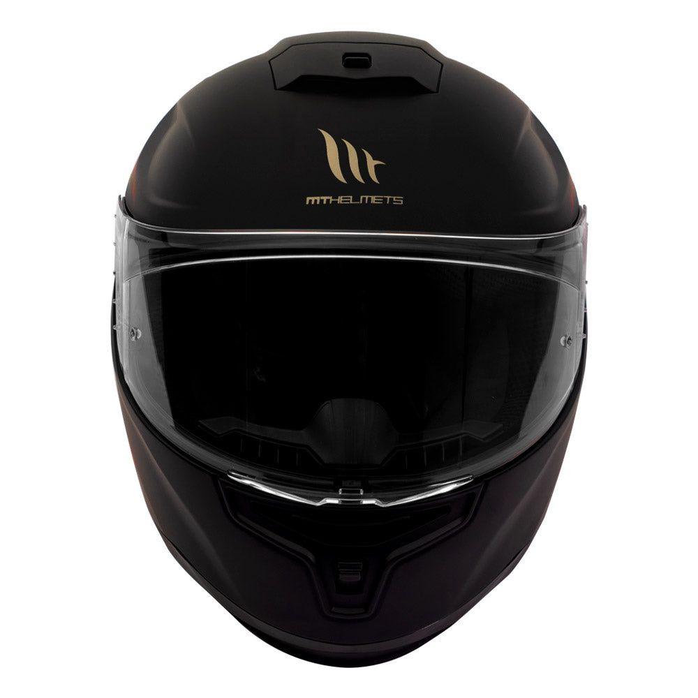 Casco De Moto Mt Helmets Hummer Solid Negro Mate + Regalo-0