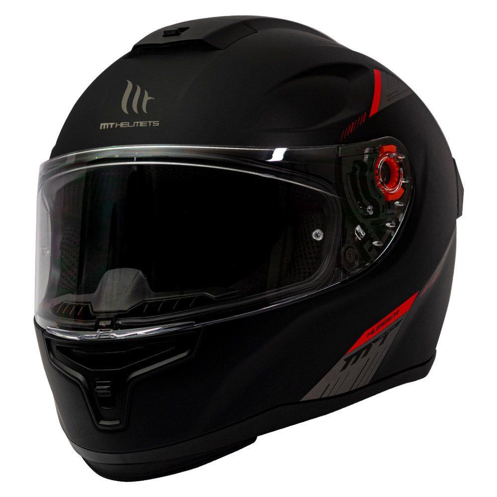 Casco De Moto Mt Helmets Hummer Solid Negro Mate + Regalo-2