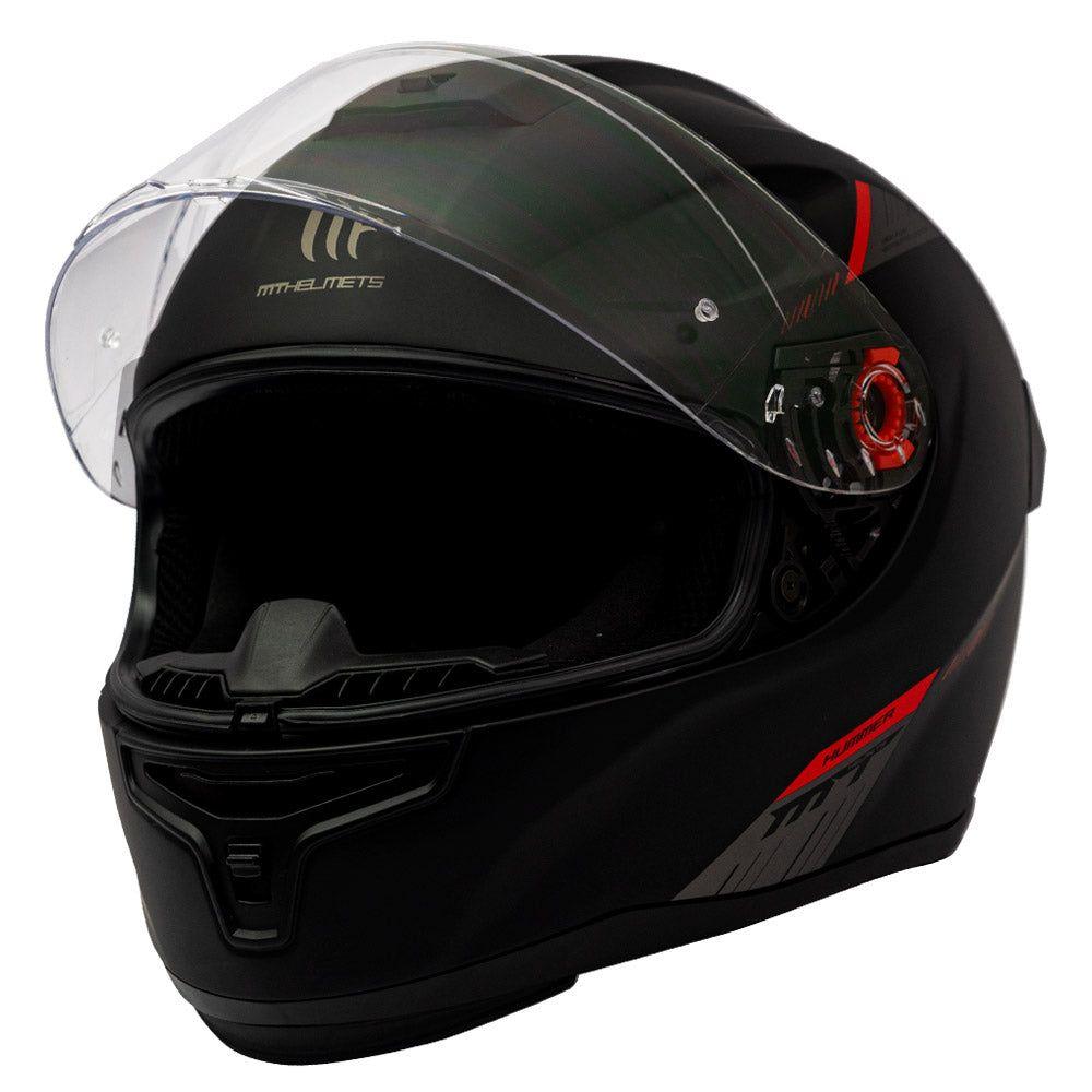 Casco De Moto Mt Helmets Hummer Solid Negro Mate + Regalo-3