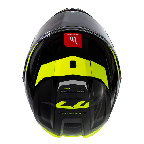 Casco de Moto MT Hummer Quo B13 Amarillo Fluor Brillo-5