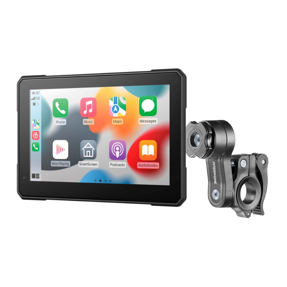 Pantalla Moto Interphone 7 HD Apple CarPlay & Android Auto Inalámbrico-0