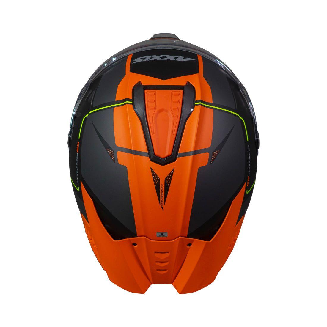 Casco Axxis Hawk SV Spear B24 Naranja Mate-5