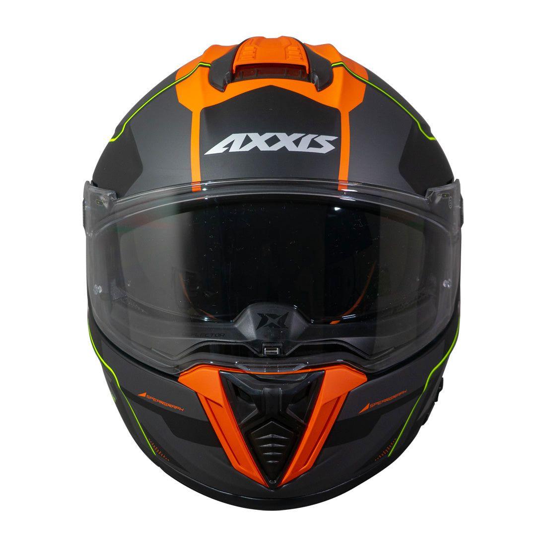 Casco Axxis Hawk SV Spear B24 Naranja Mate-3