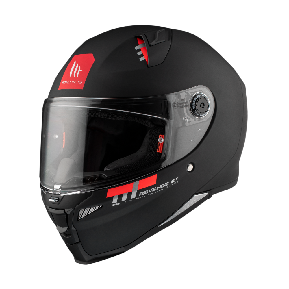 Casco MT Revenge 2 S Solid A1 Negro Mate-4