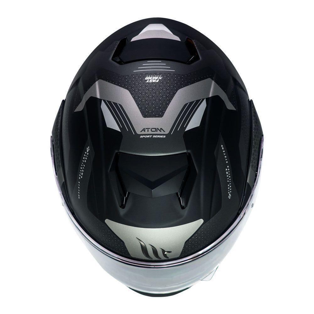 Casco de Moto MT Helmets - ATOM SV Híbrido E2 Gris Mate + Antiempañante Fogoff-5