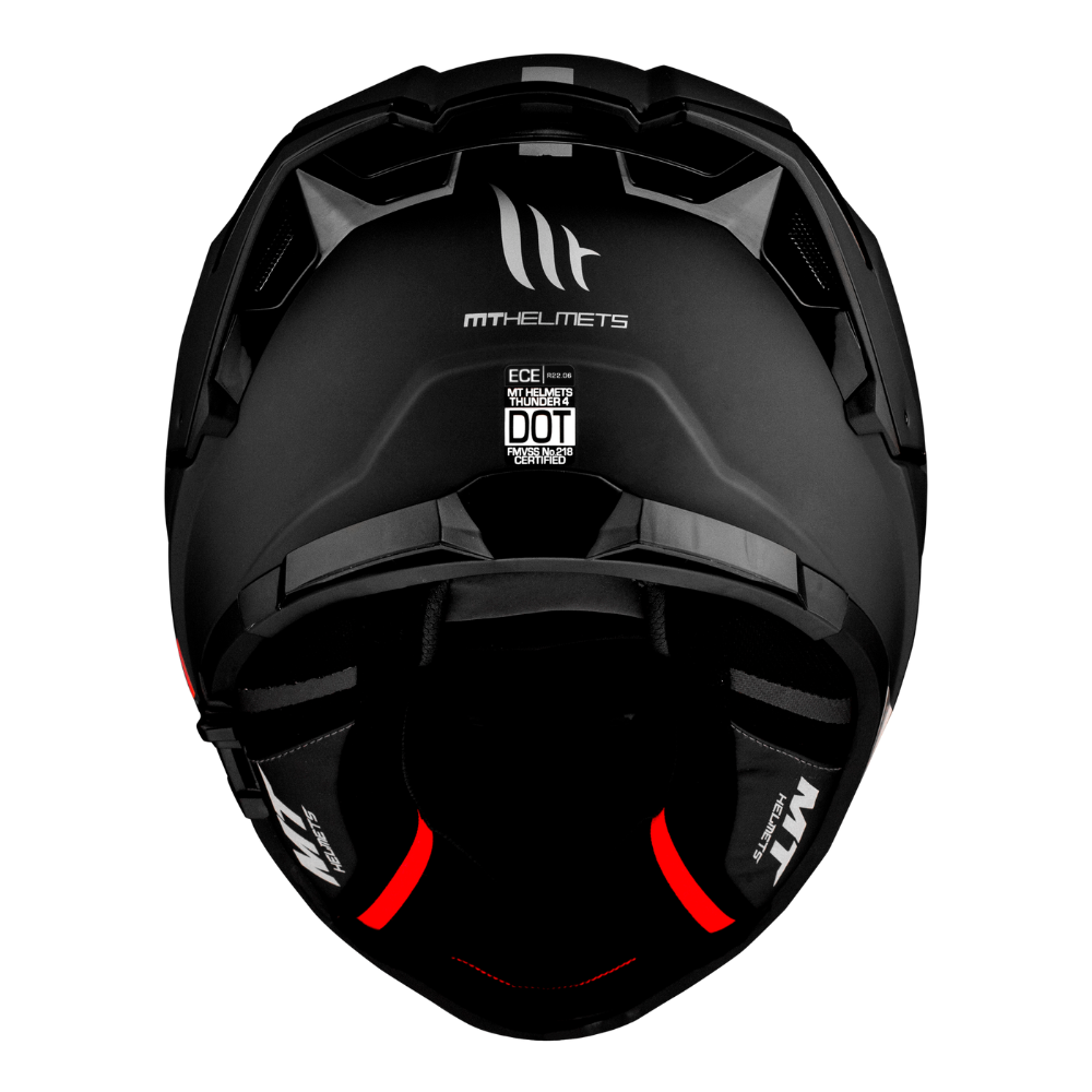 Casco Mt Helmets Thunder 4 Negro Mate + Pinlock Incluido-4