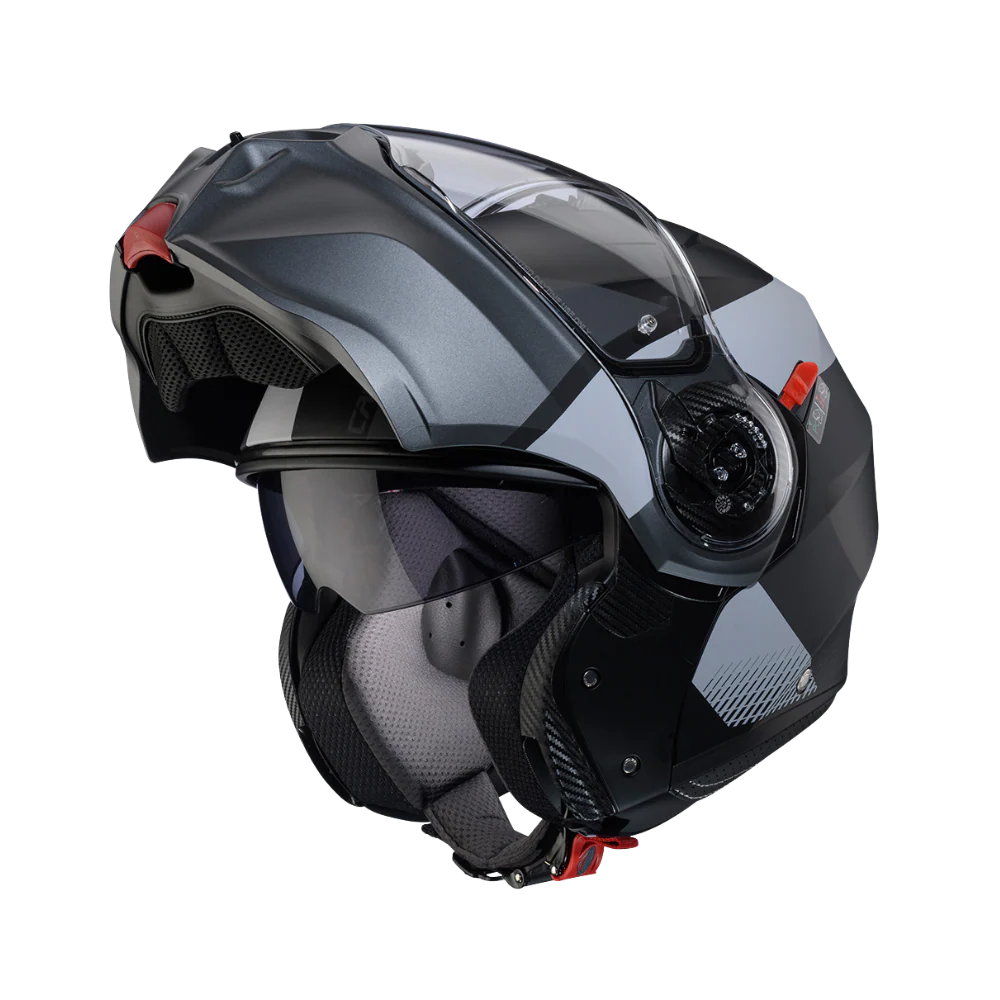 Casco para moto Caberg Duke Evo Indy Matt Black/Gun Metal/Grey -2