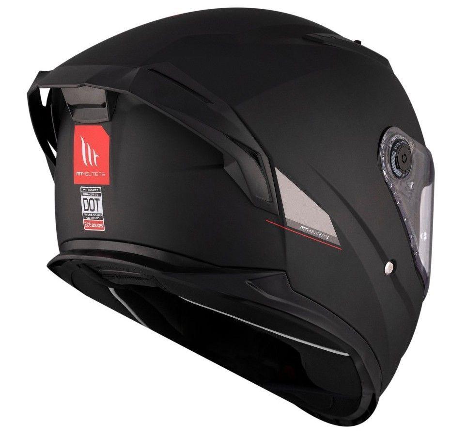 Casco MT Braker SV Solid A1 Negro Mate-4