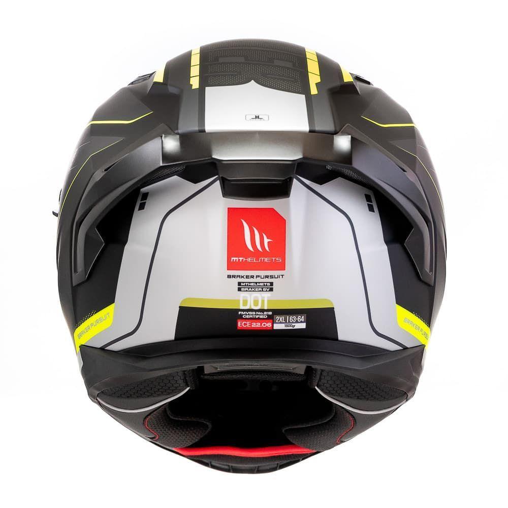 Casco MT Braker SV Pursuit B3 Amarillo Fluor Mate-4