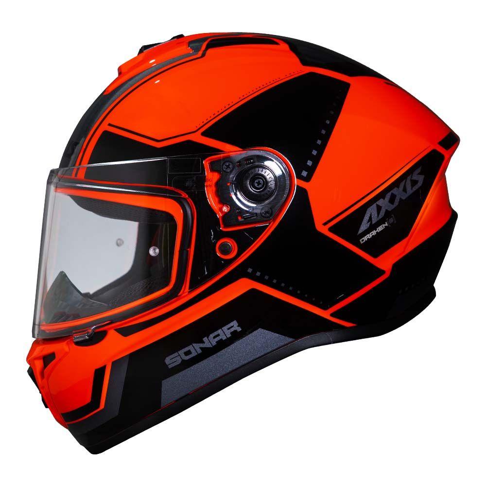 Casco De Moto Axxis Draken S C5 Sonar Rojo Brillo-0