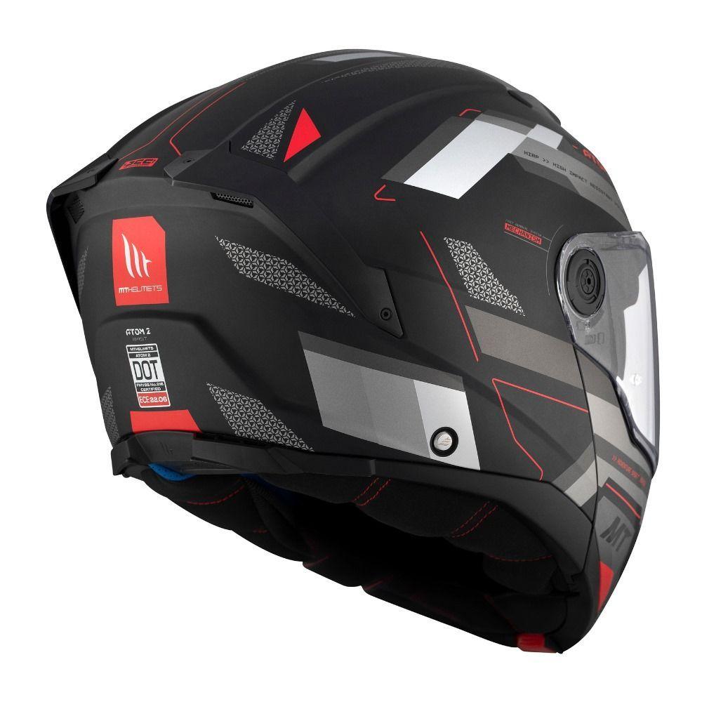 Casco MT Atom 2 SV Bast D5 Rojo Mate + Pinlock -3