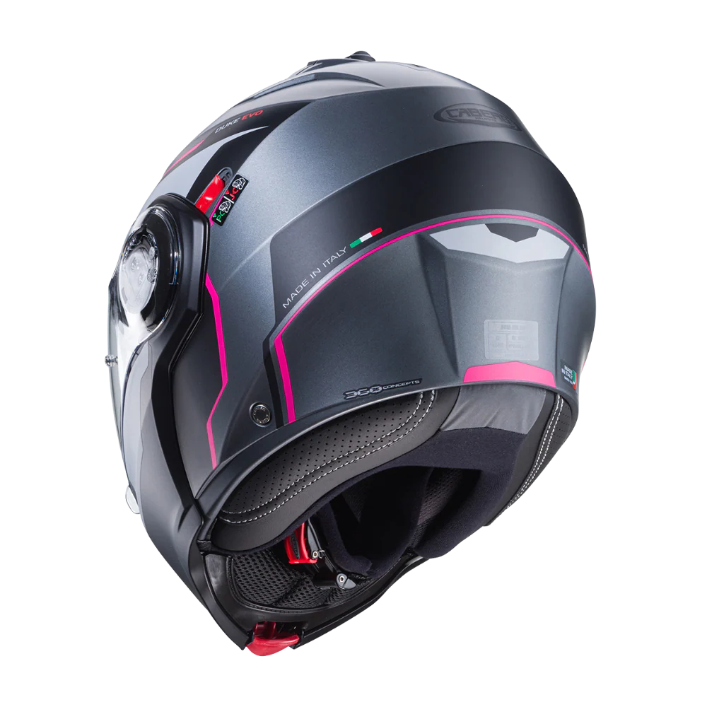Casco para moto Caberg Duke Evo Move Matt Gun Metal/Black/Fuchsia-2