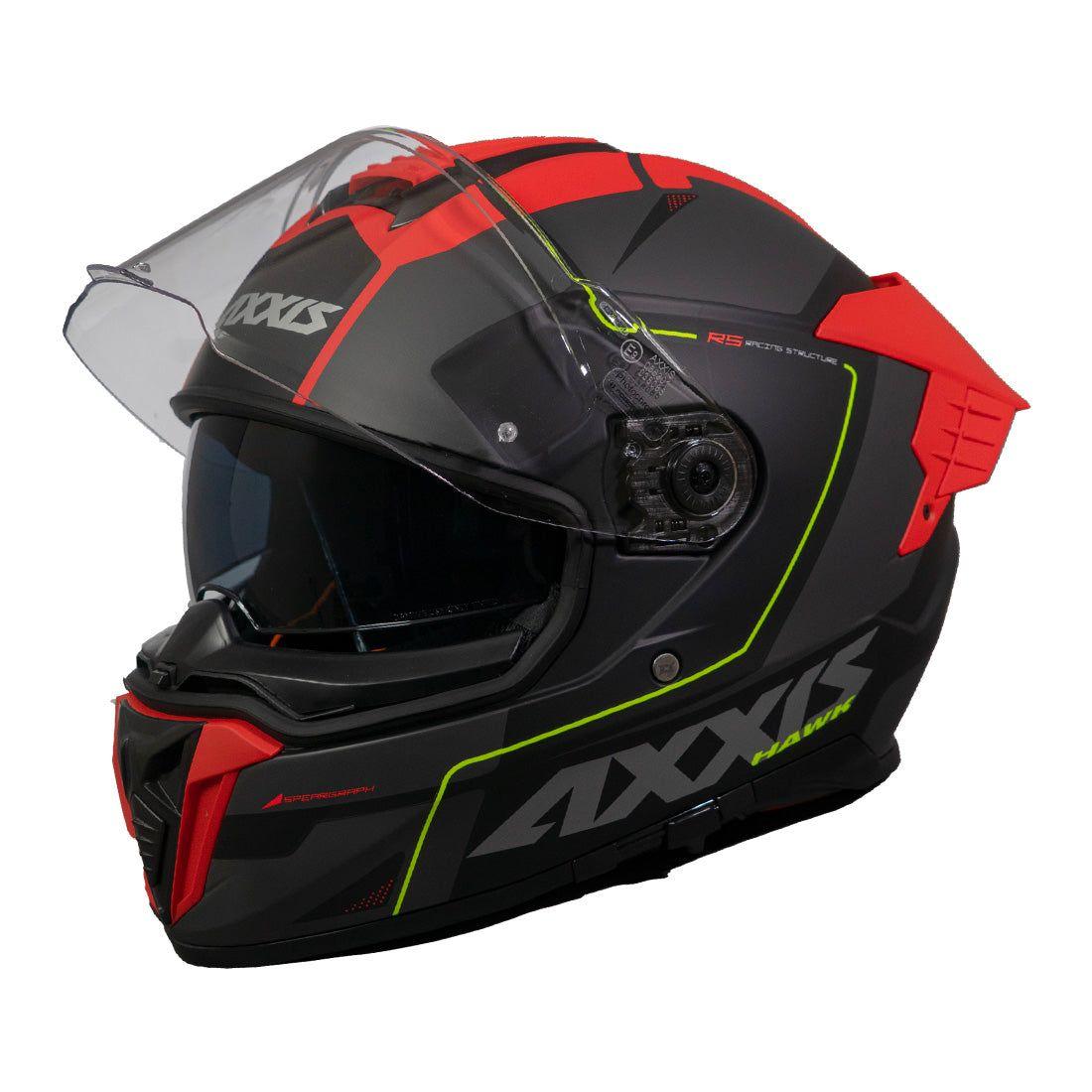 Casco Axxis Hawk SV Spear B25 Rojo Mate-2