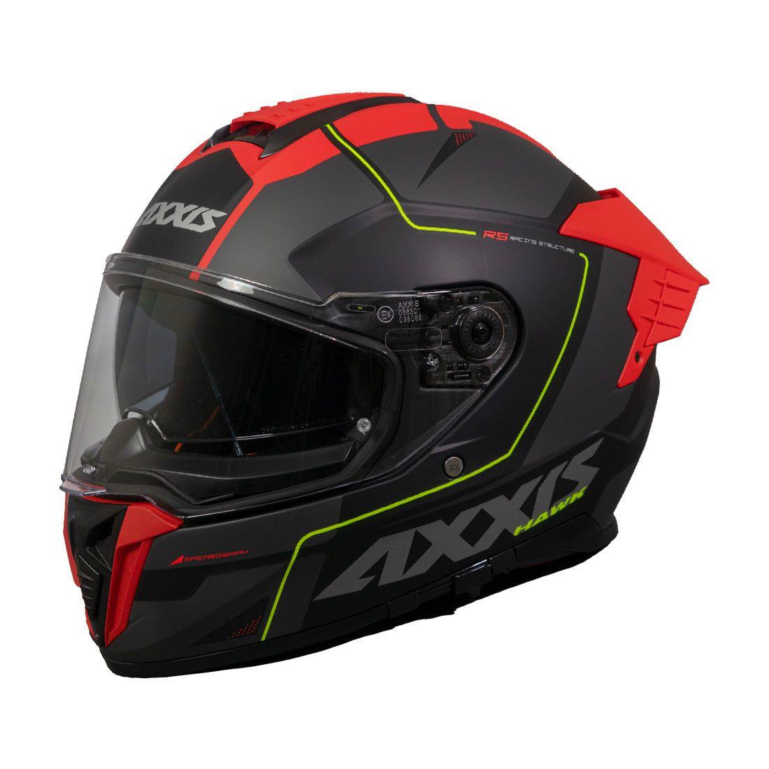 Casco Axxis Hawk SV Spear B25 Rojo Mate-1