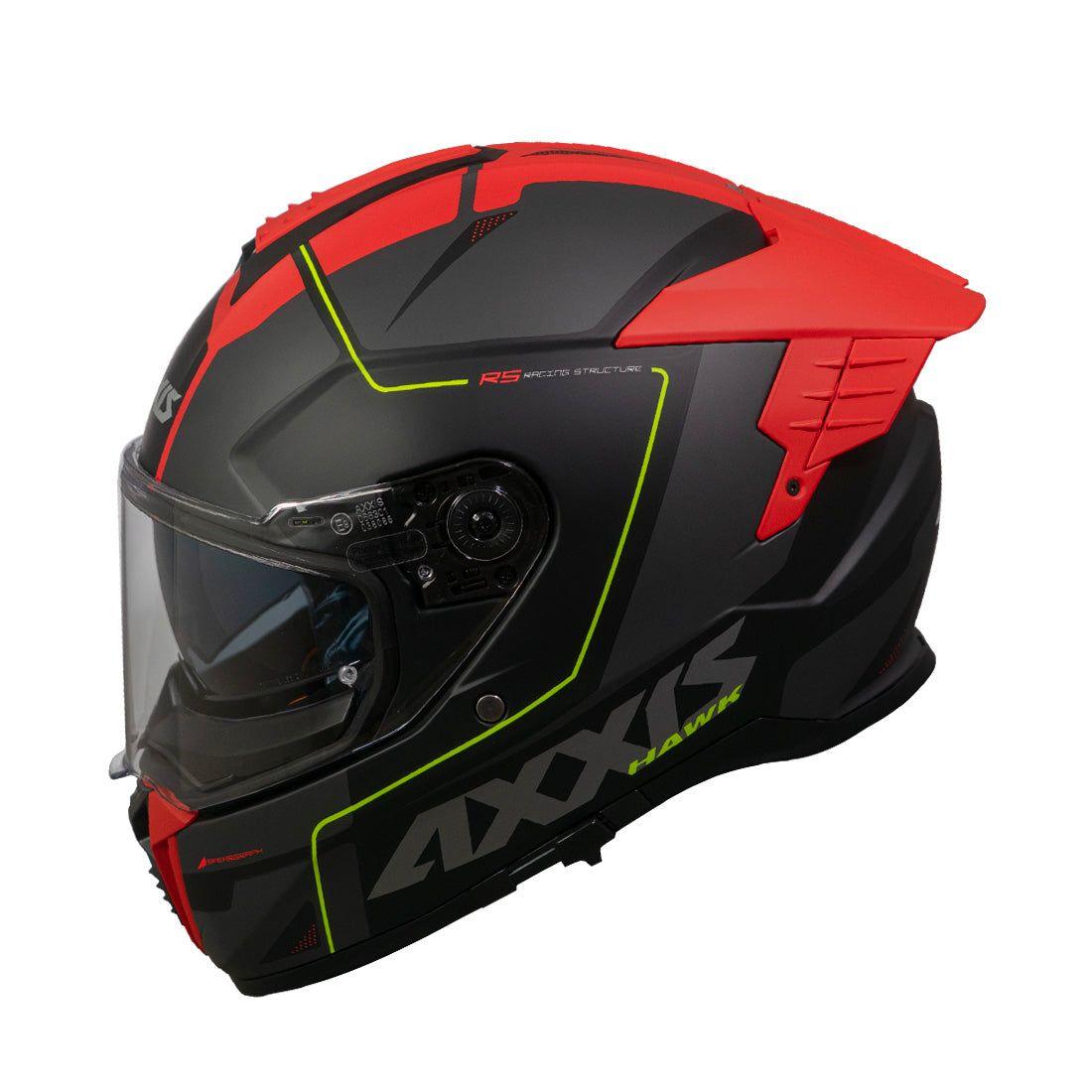 Casco Axxis Hawk SV Spear B25 Rojo Mate-0