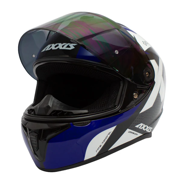 Casco para moto Axxis Draken X-Road B1 Azul Brillo-2