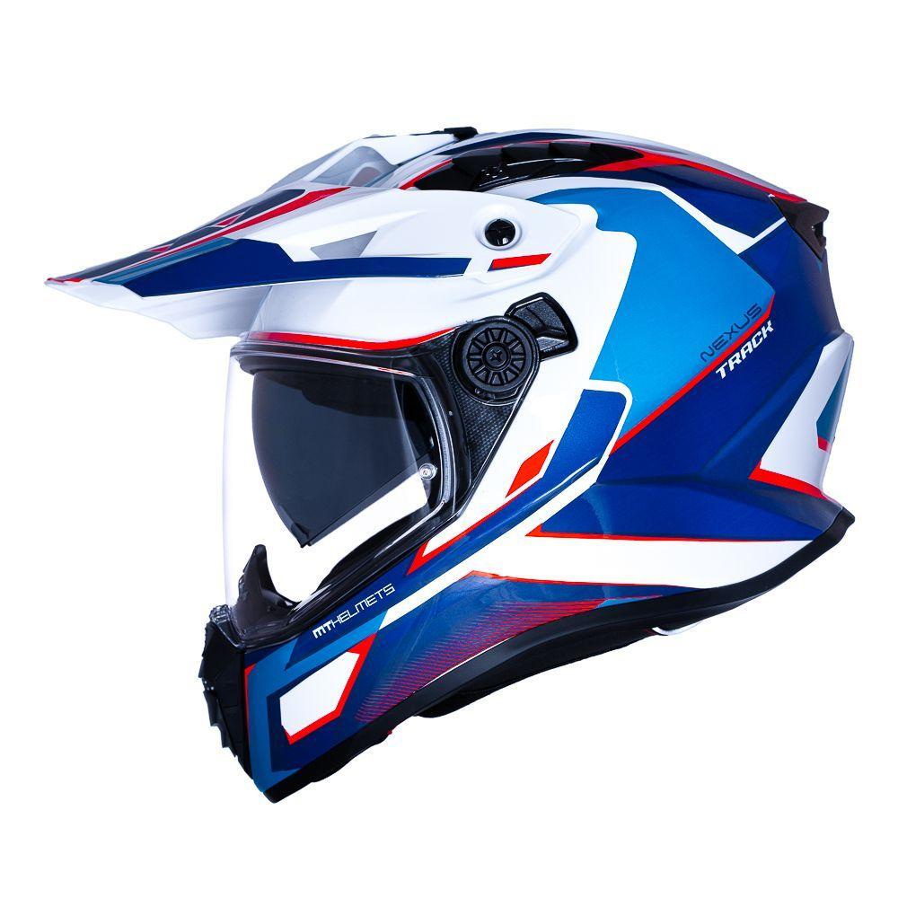 Casco para moto MT Track SV HS218 NEXUS  A7 Azul Brillo-2