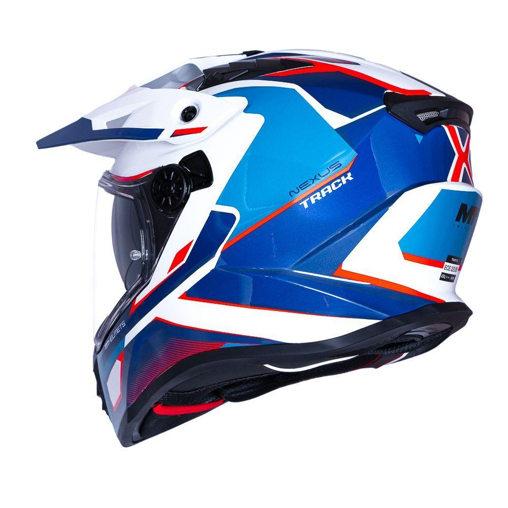 Casco para moto MT Track SV HS218 NEXUS  A7 Azul Brillo-3