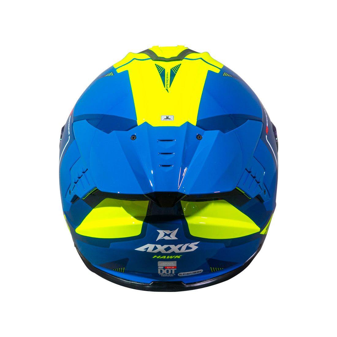 Casco Axxis Hawk SV Spear C13 Amarillo Fluor Brillo-4