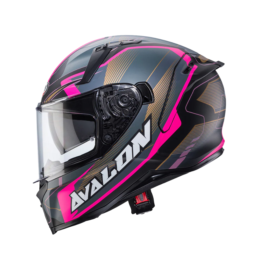 Casco para moto Caberg Avalon X Optic Matt Black/Grey/Fuchsia -2