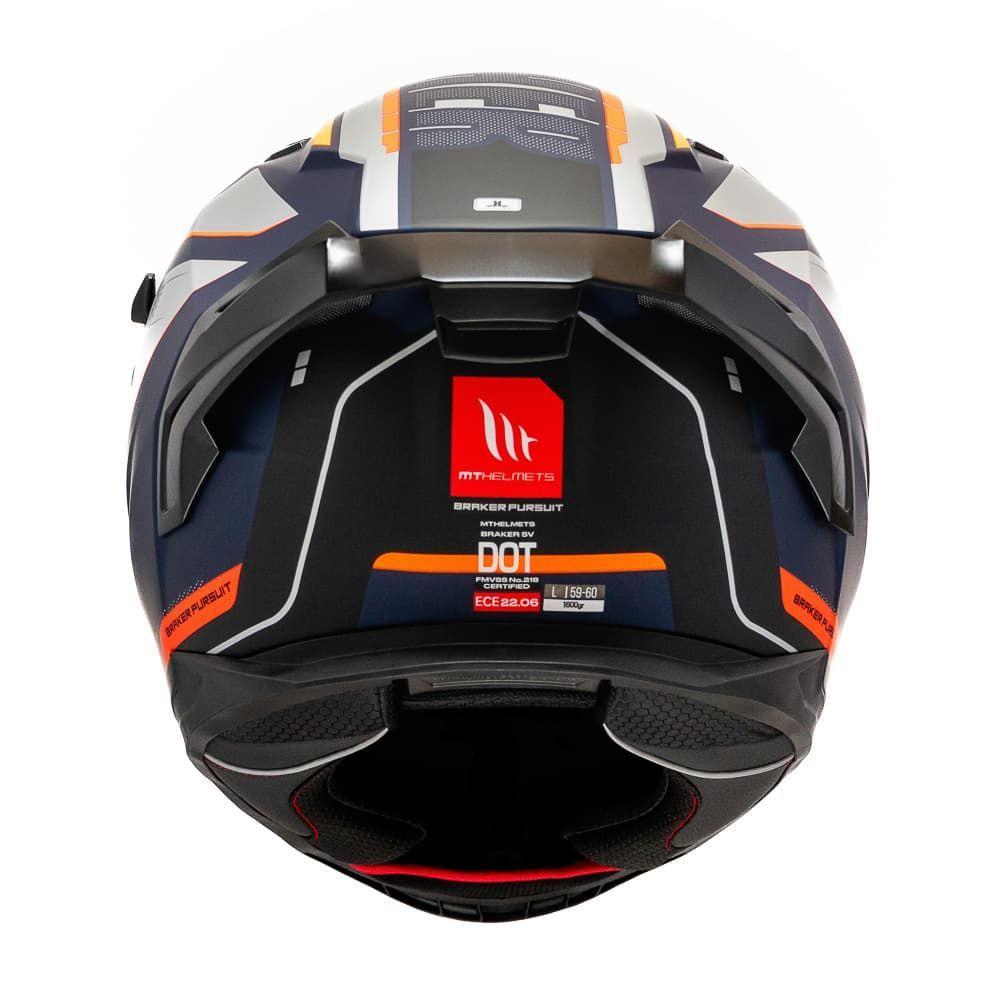 Casco MT Braker SV Pursuit C4 Naranja Mate-4