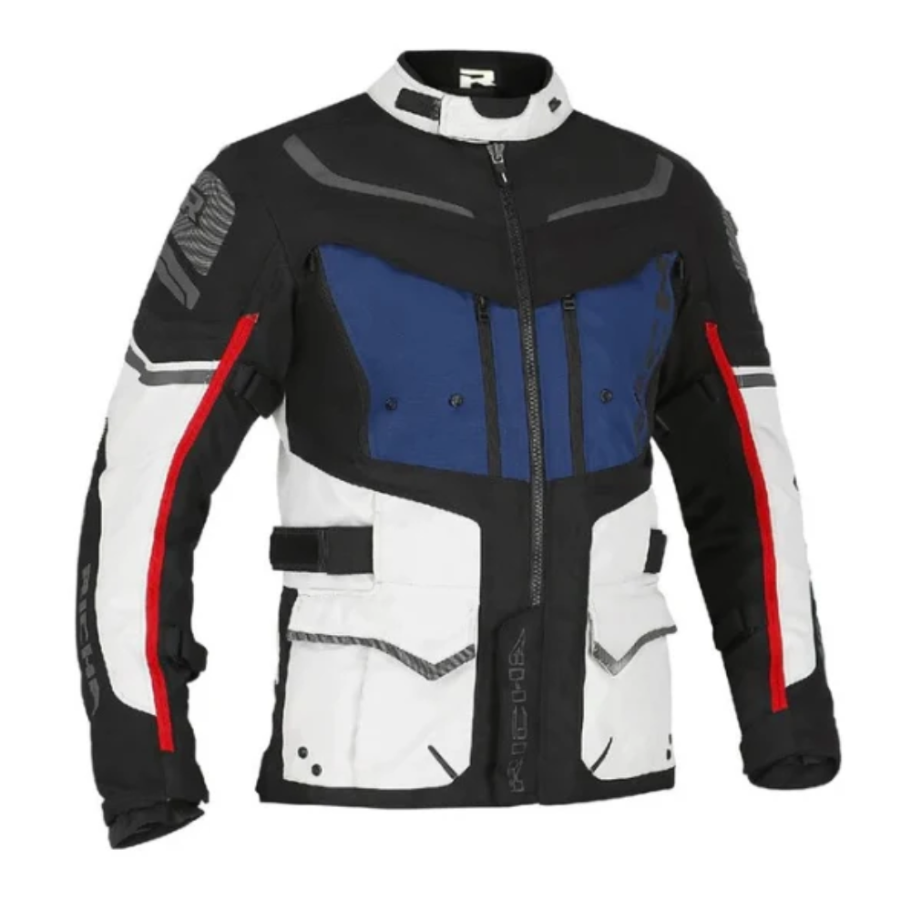 Chaqueta impermeable Richa Infinity 2 Adventure Gris Claro/Azul/Rojo-0