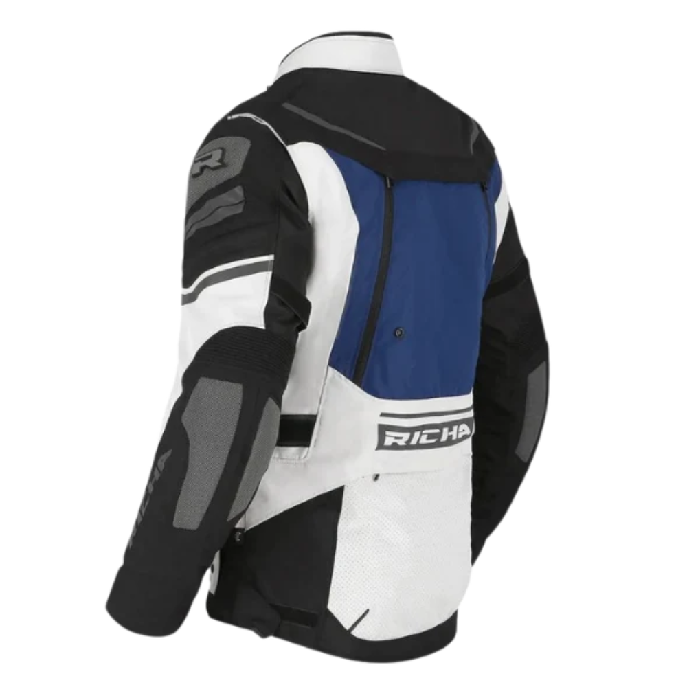 Chaqueta impermeable Richa Infinity 2 Adventure Gris Claro/Azul/Rojo-4