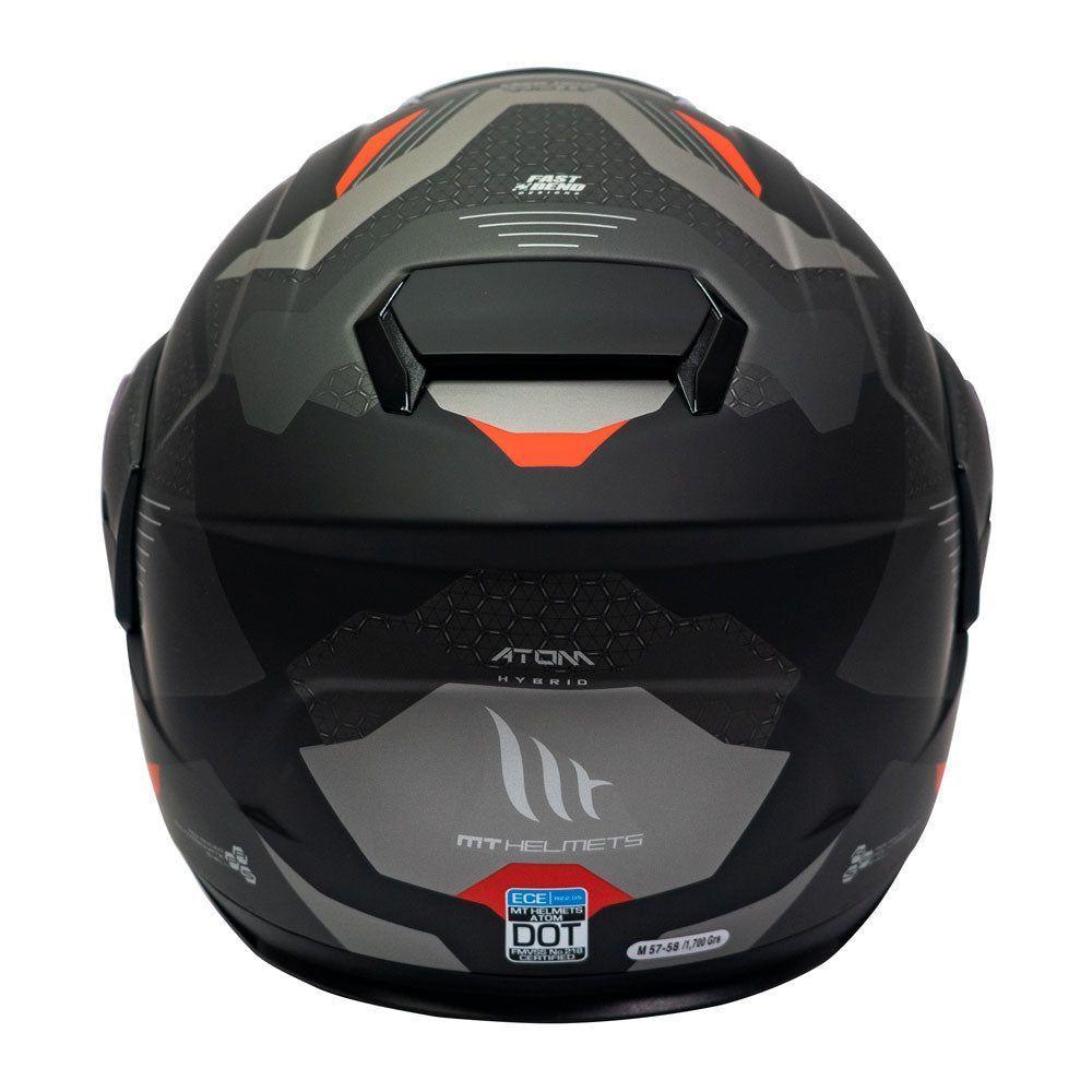 Casco de Moto MT Helmets - ATOM SV Híbrido F5 Rojo Mate + Antiempañante Fogoff-4