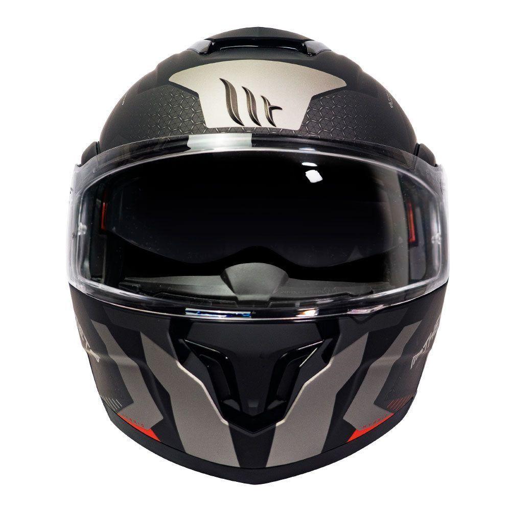 Casco de Moto MT Helmets - ATOM SV Híbrido F5 Rojo Mate + Antiempañante Fogoff-3