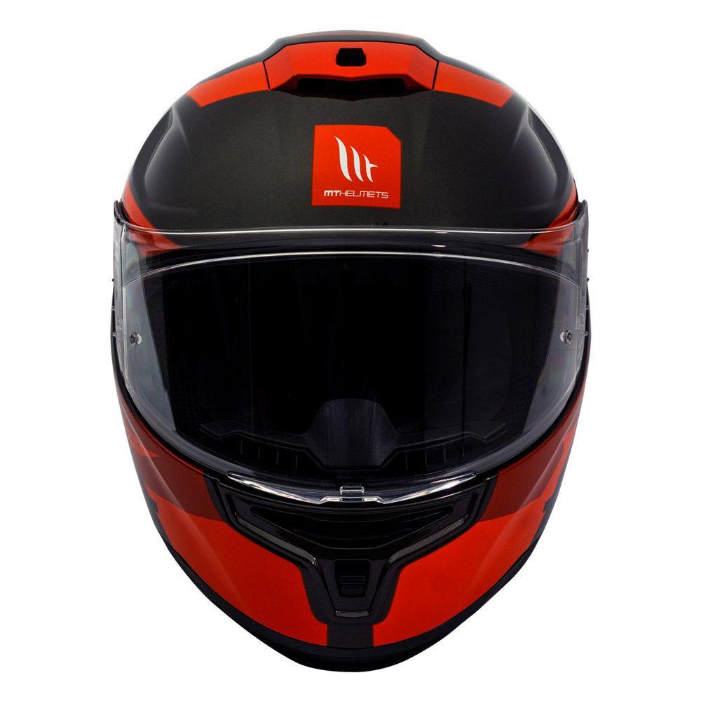 Casco De Moto Mt Helmets Hummer Quo B5 Rojo Brillo + Regalo-0