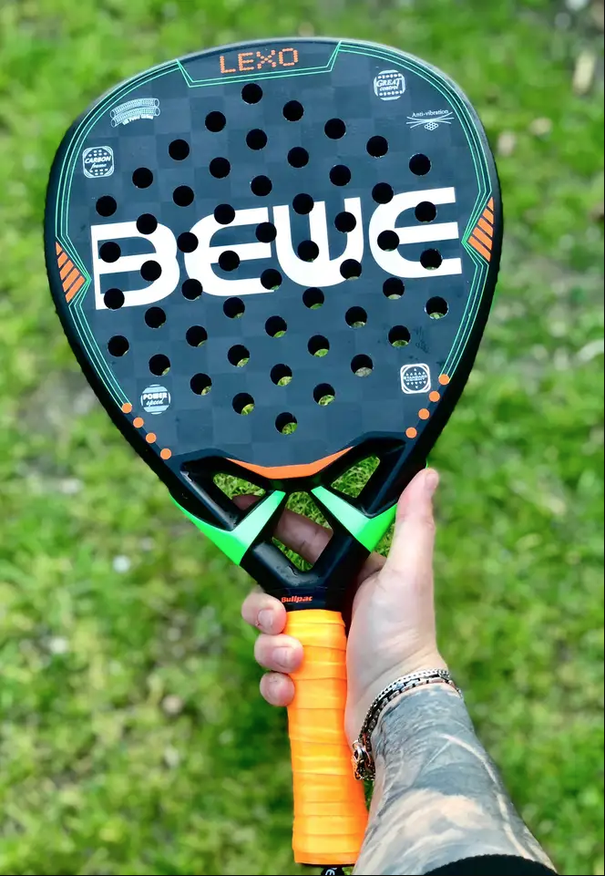 BEWE BTR-4026 Racchetta Padel de Fibra de Carbono con Funda - Rendimiento de Élite-3