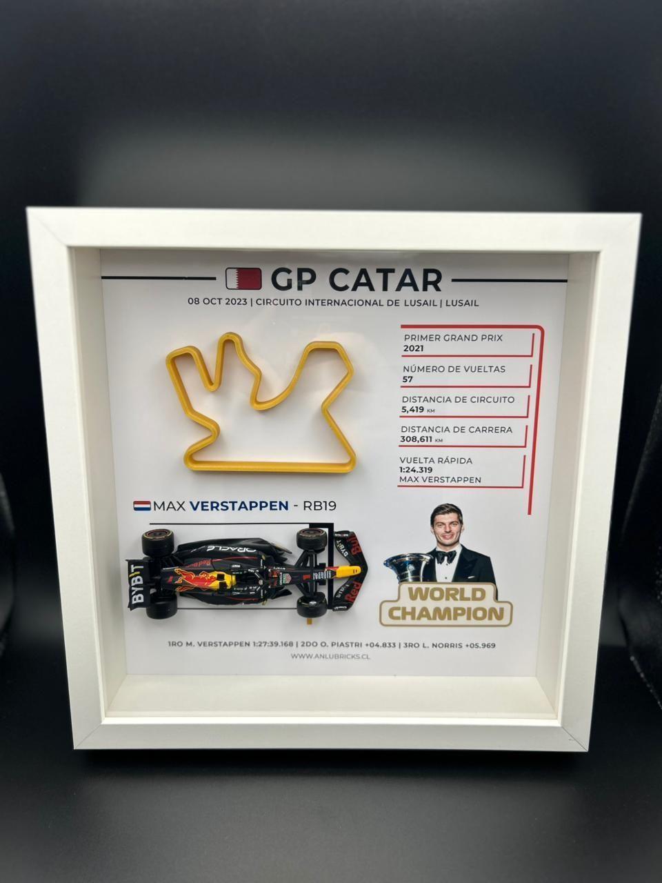 Cuadro Formula 1 GP Qatar 2023 Edicion Especial Max Verstappen-0
